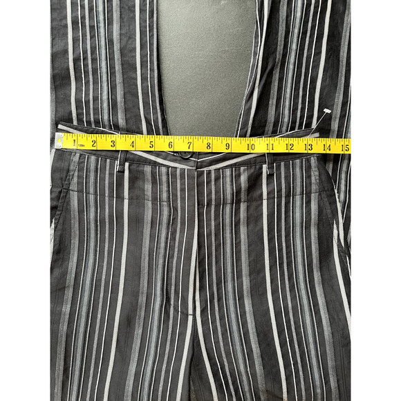 TheOpen Product Striped High Waisted Trousers Pants Slacks 27 Waist Quiet Luxury - Picture 12 of 16